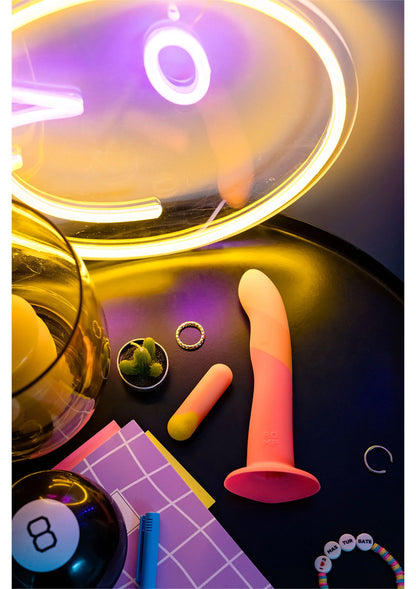 Romp Dizi G-spot vibrator, roze, in beeld met kleine accessoire-onderdelen