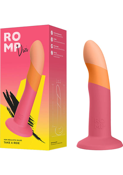 Romp Dizi G-spot vibrator: roze-oranje exemplaar en bedrukte verpakking