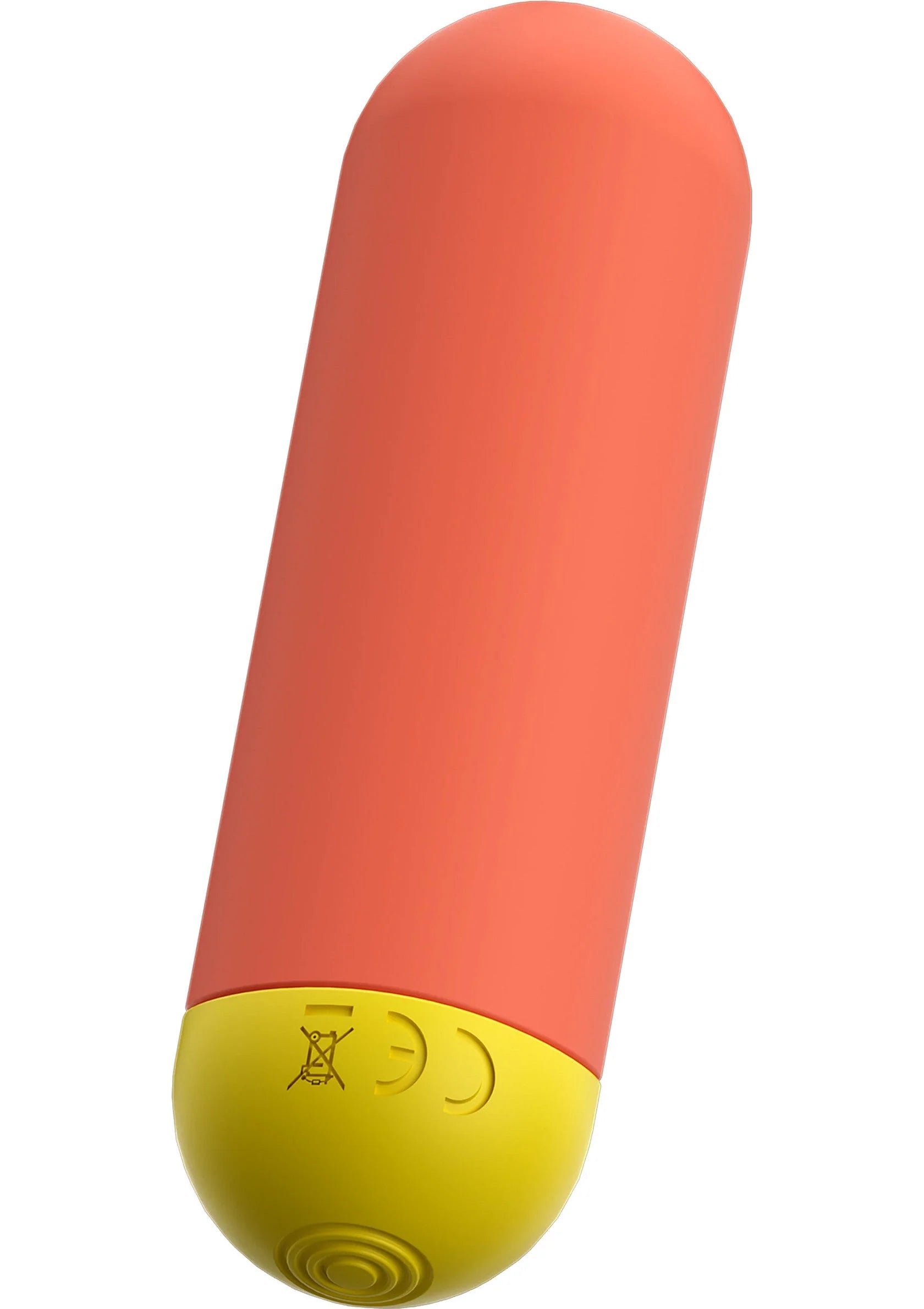 Romp Riot mini vibratortje, oranje bovenkant en gele onderzijde