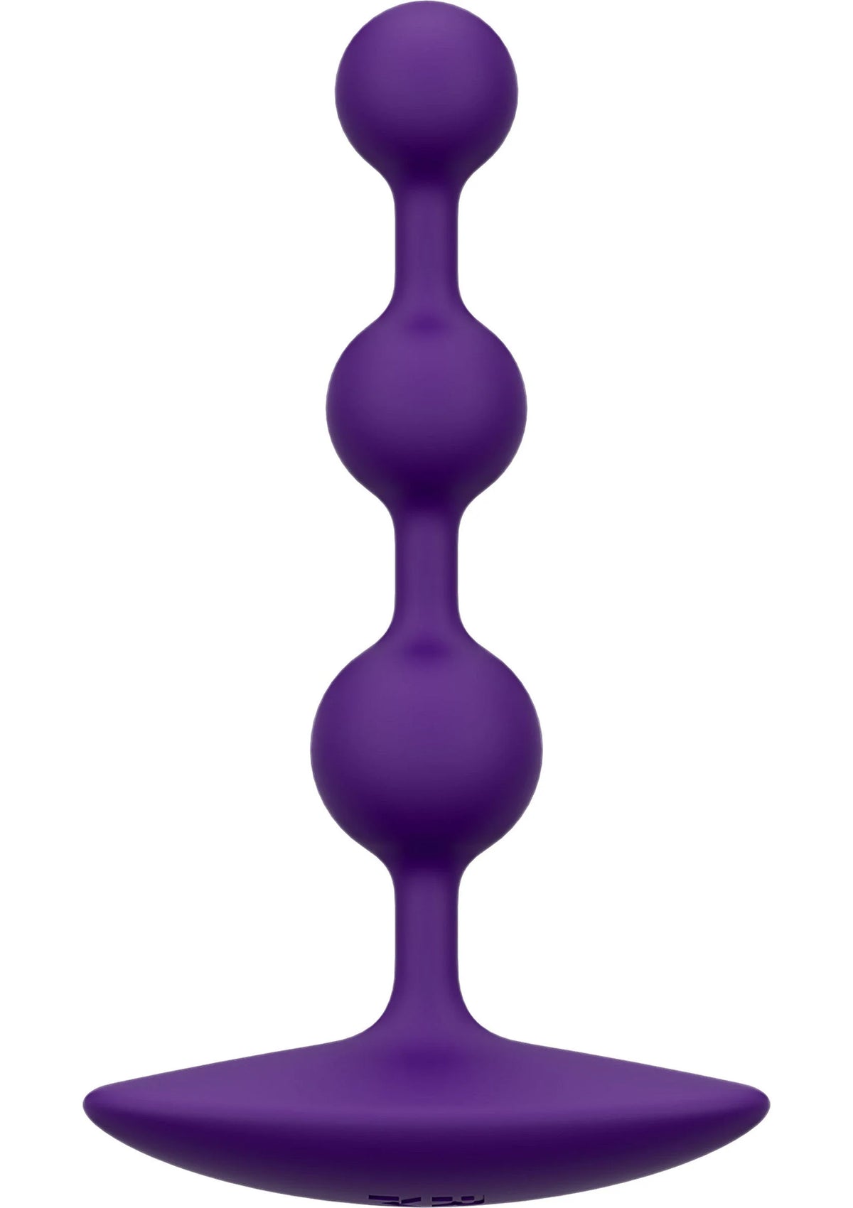 Paarse Romp anale buttplug met drie ronde delen en platte basis
