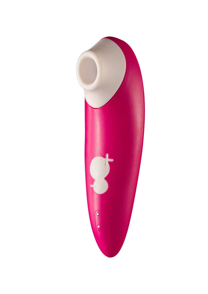 Romp Shine lucht-druk vibrator fuchsia met witte kop bovenaan