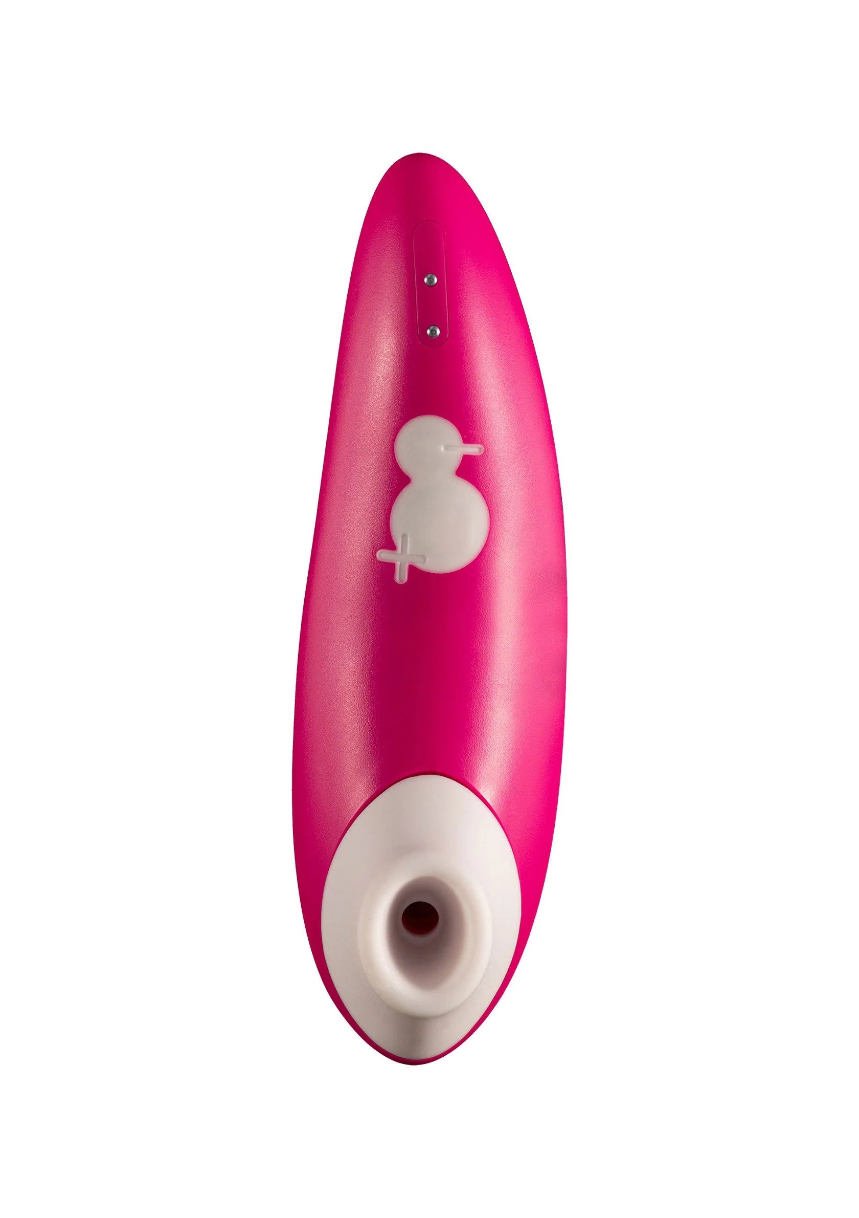 Roze vibrator met wit kopje en ronde opening