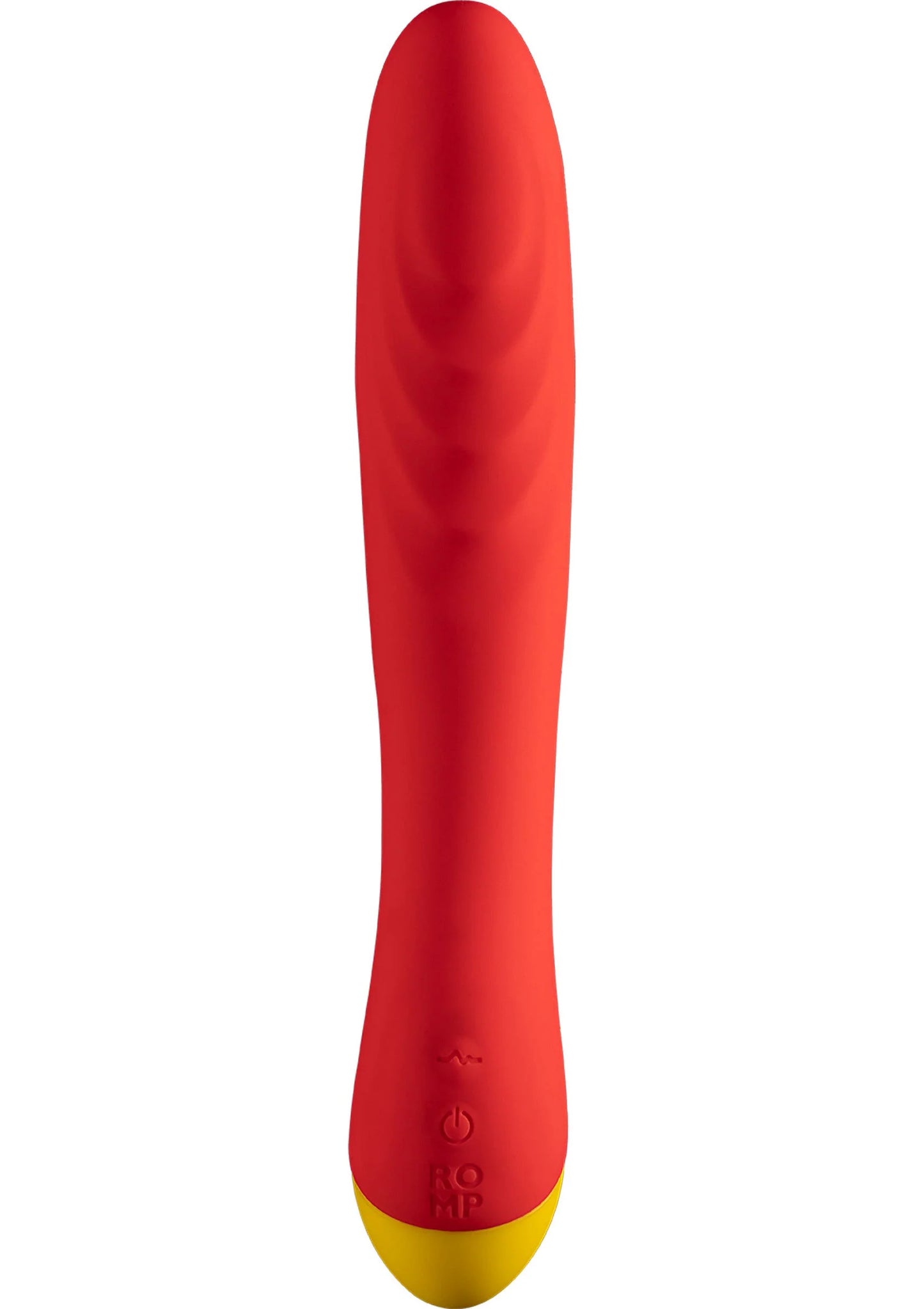 Rode kegelvibrator met ronde basis en aan/uit-knop, Romp