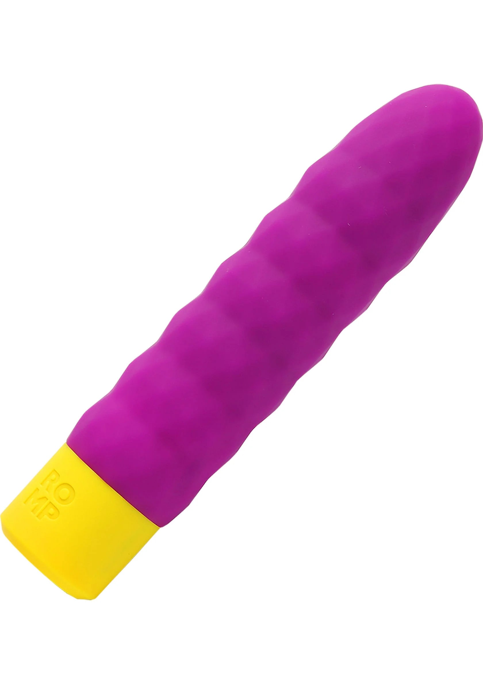 Paarse vibratiestaaf met gele onderkant.