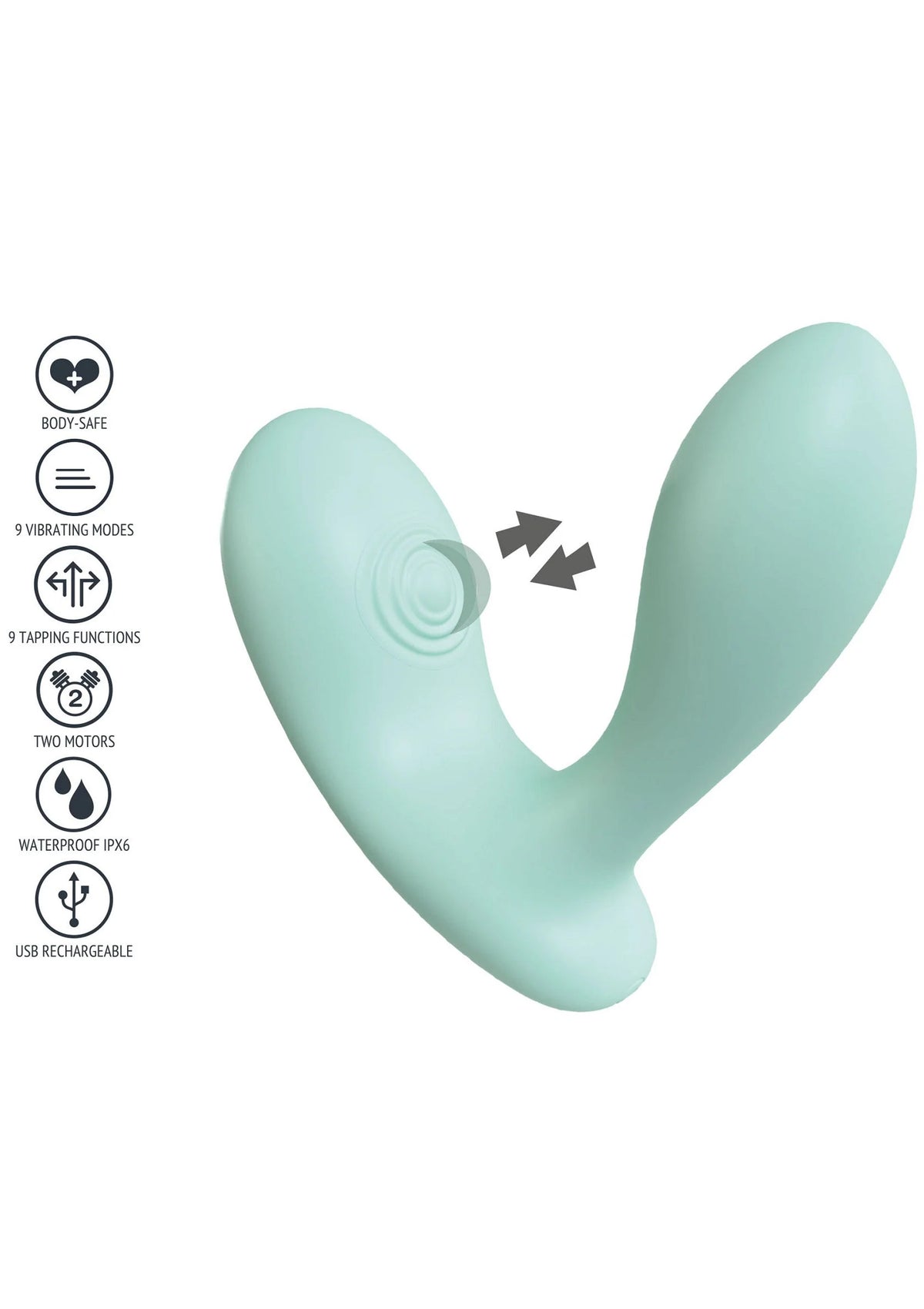 Bestel: DuoVibe II Tapping Clitoris fingering Vibrator by Xocoon - bij Happytoys: de erotische sex webshop | liever Happy dan Easy ⭐⭐⭐⭐⭐