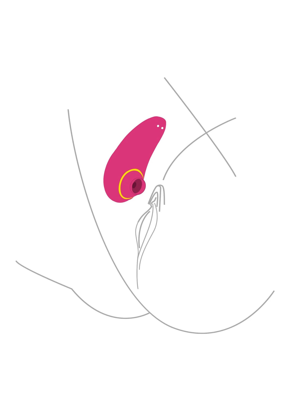 Love-stimulator van Xocoon, roze met contactpunt bij de illustratie