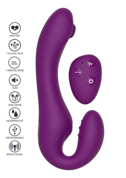 Strapless Strap-On Pulse Vibrator by Xocoon
