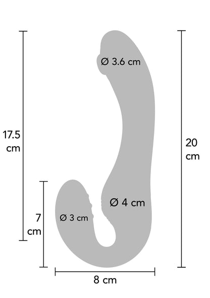 Strapless Strap-On Pulse Vibrator by Xocoon