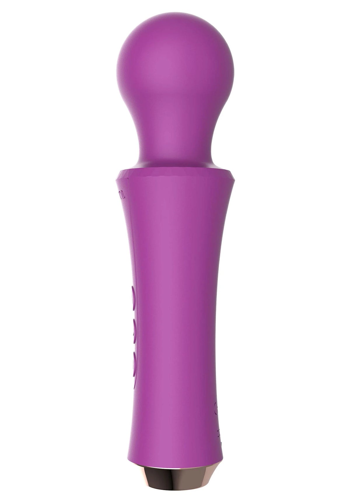 Paarse Xocoon personal wand van achteren met ronde kop en open onderkant