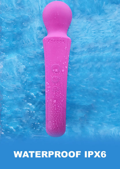 Paarse Curved Wand van Xocoon, waterbestendig IPX6 met druppel-effect