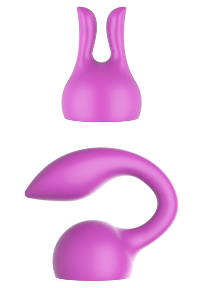 Xocoon persoonlijke massager, paarse siliconen vormstukjes met handgreepbevestiging