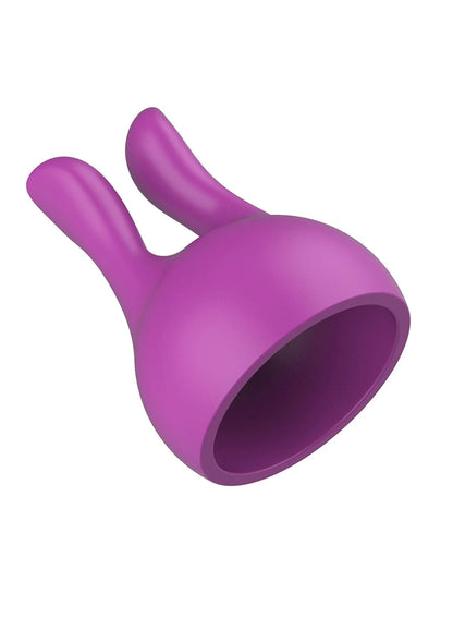 Paarse persoonlijke massager met brede opening en dubbele U-vorm