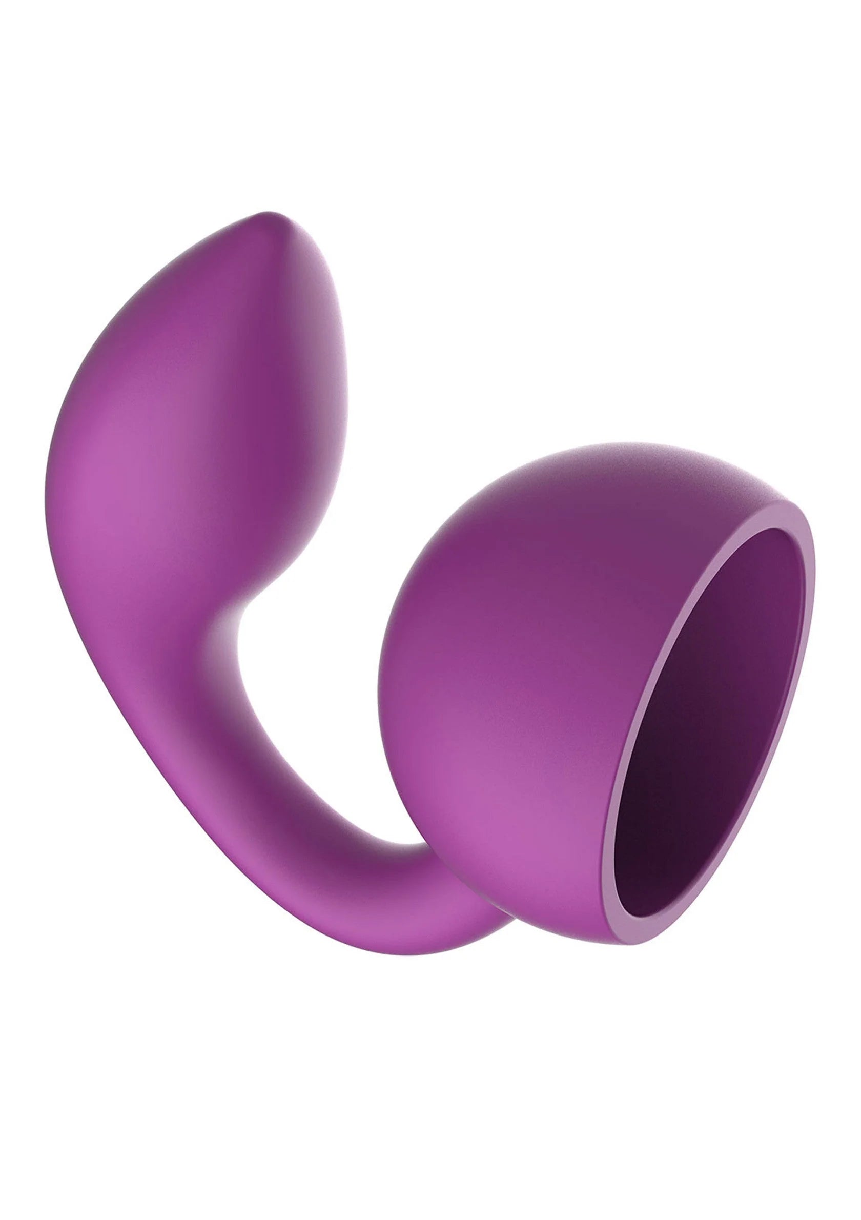 Paarse persoonlijke massager met boogvorm en ronde uiteinden