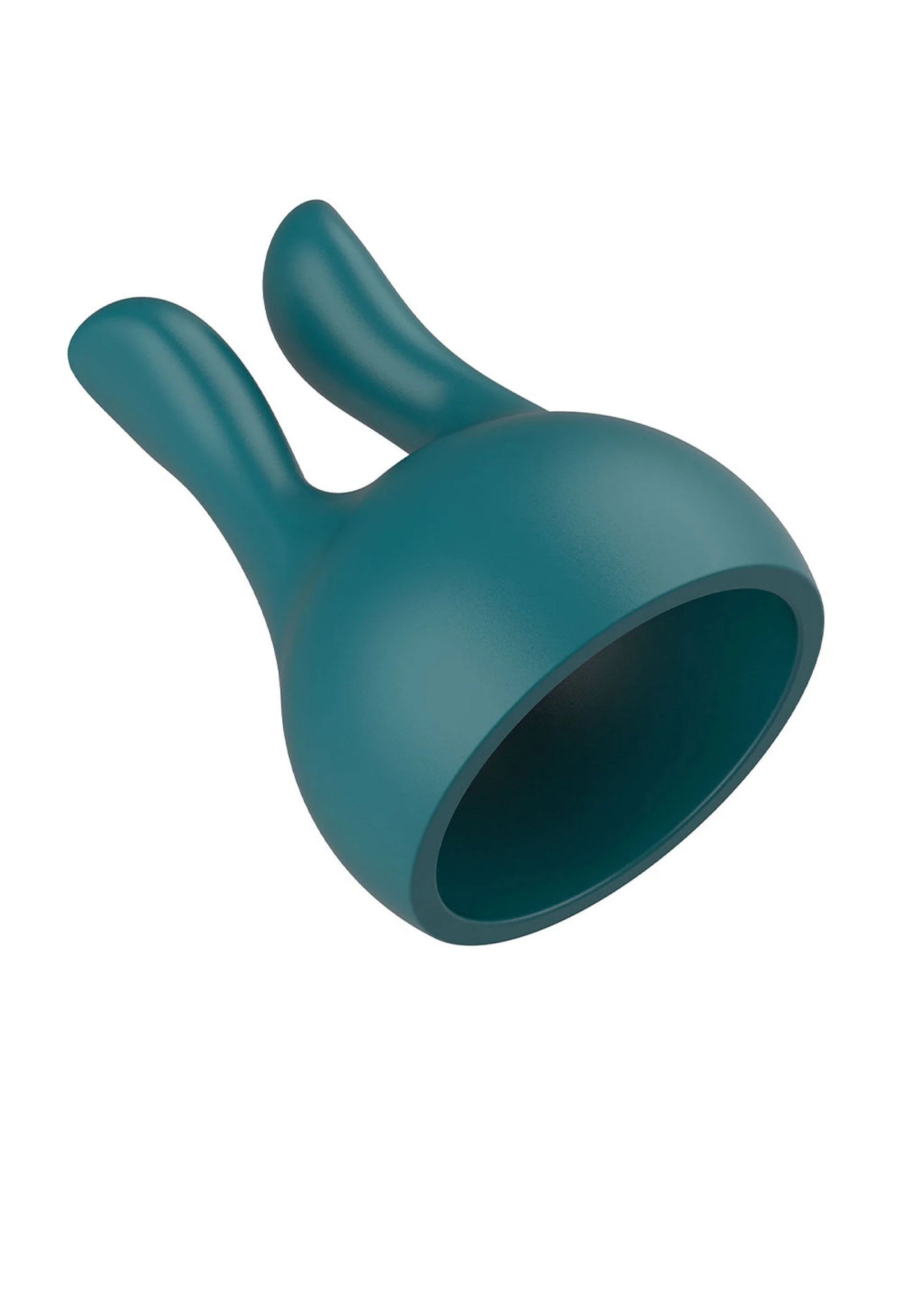 Groene persoonlijke massager met brede opening en dubbele U-vorm