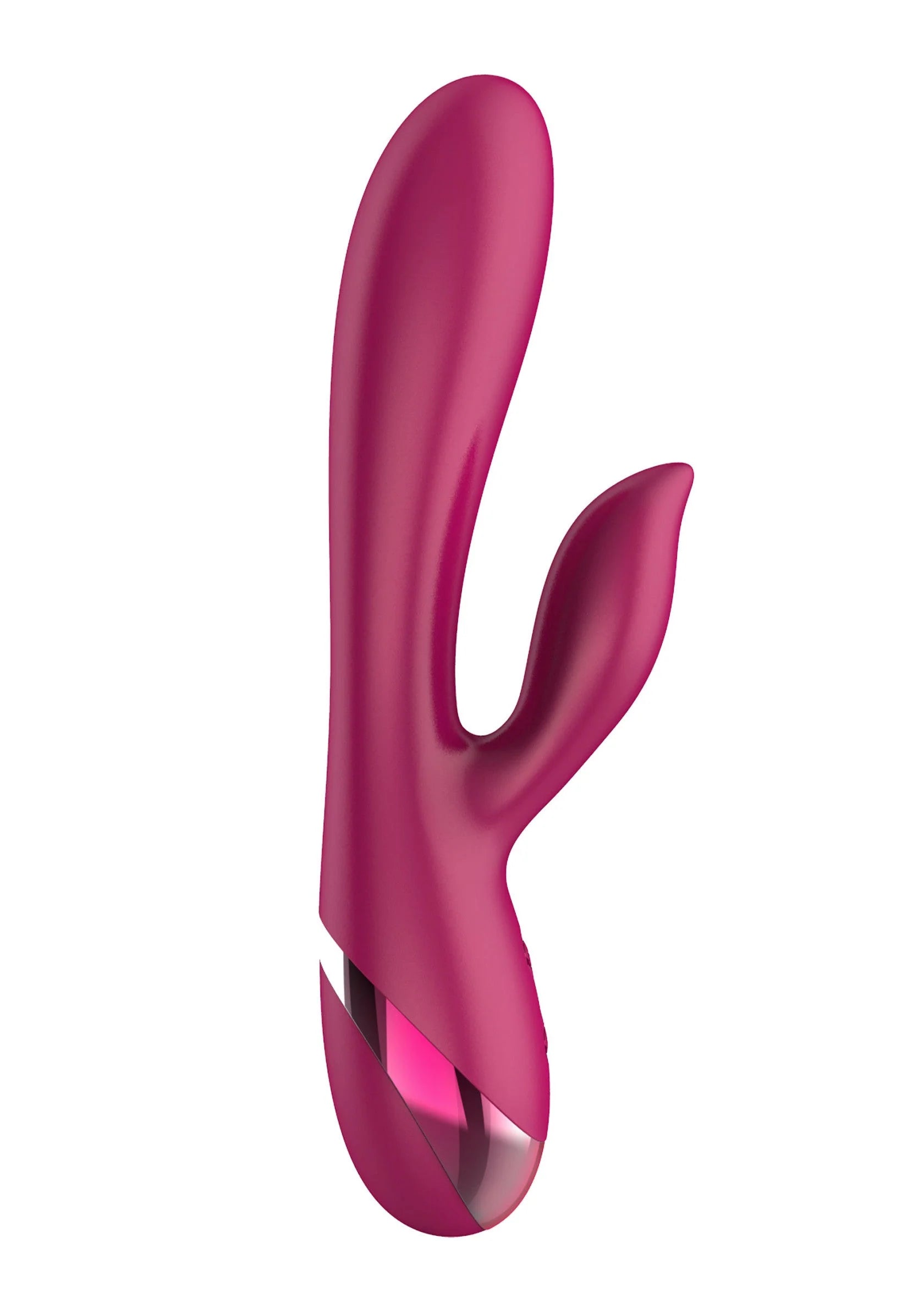 Roze vibrator in profiel met ronde opening en glanzende buitenkant