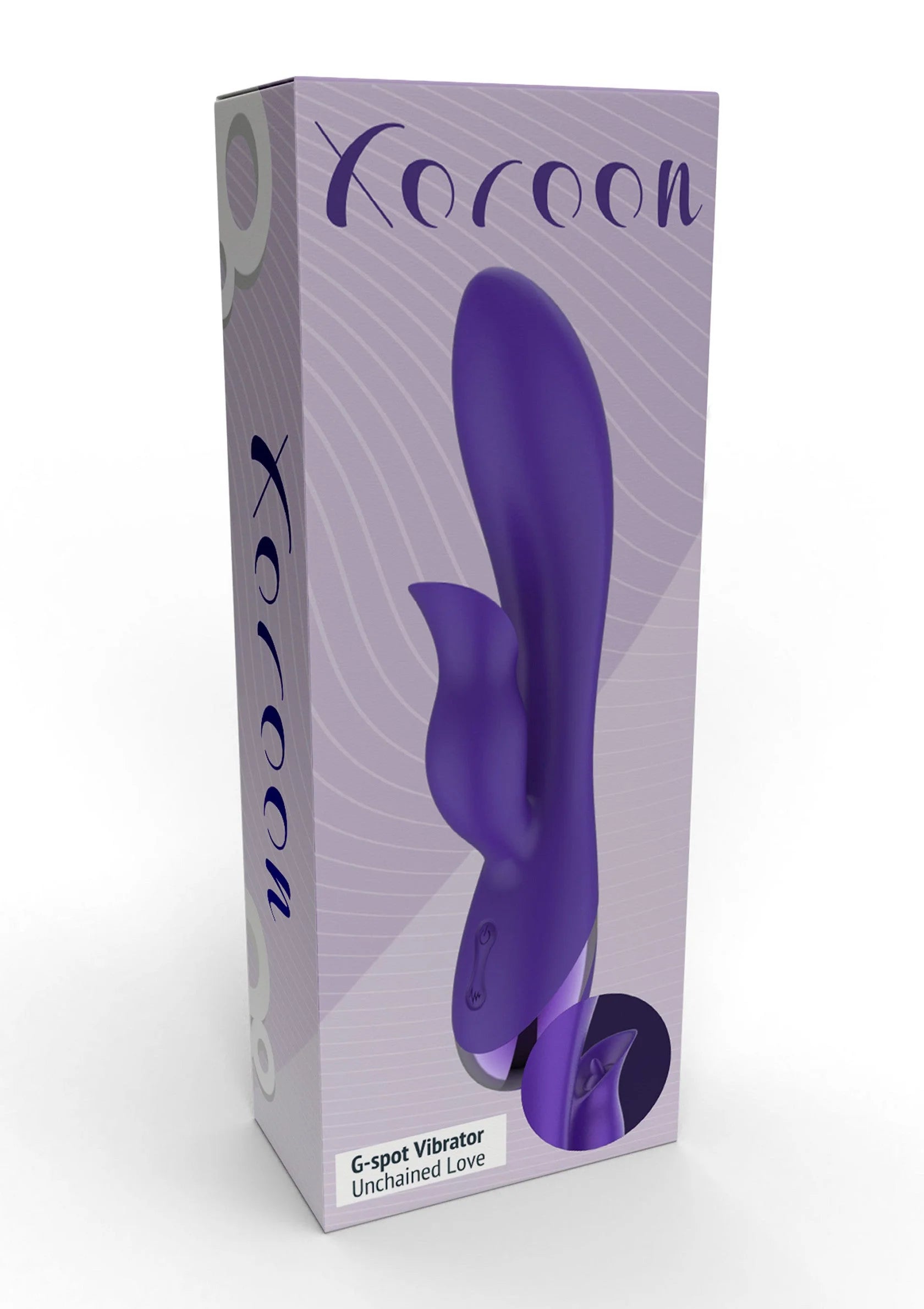 Xocoon verpakking met paarse G-spot konijnvibrator