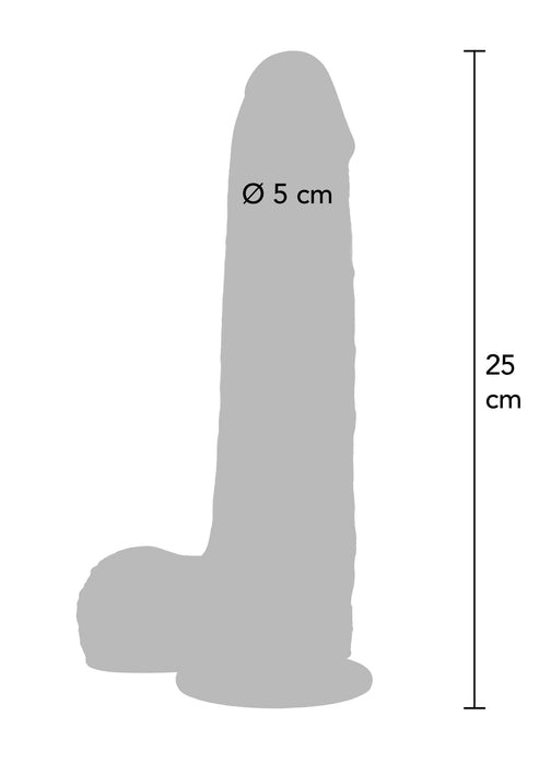 Foreskin Dildo Vibrating Silicone 25 cm with balls by ToyJoy