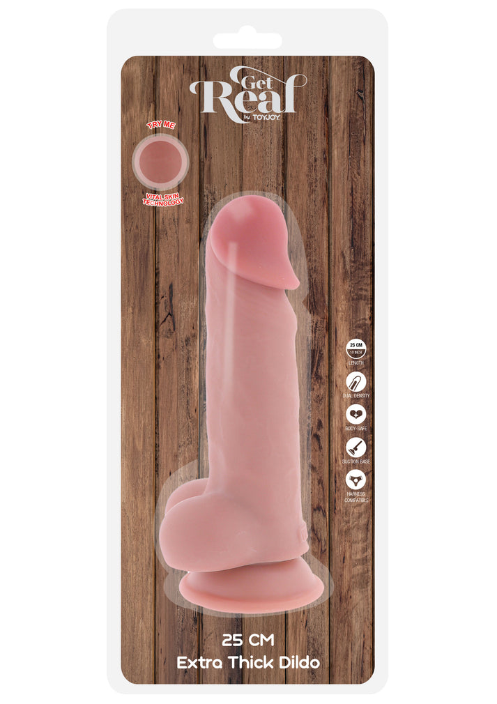 Deluxe Dual Density dicker Dildo TPE 25 cm