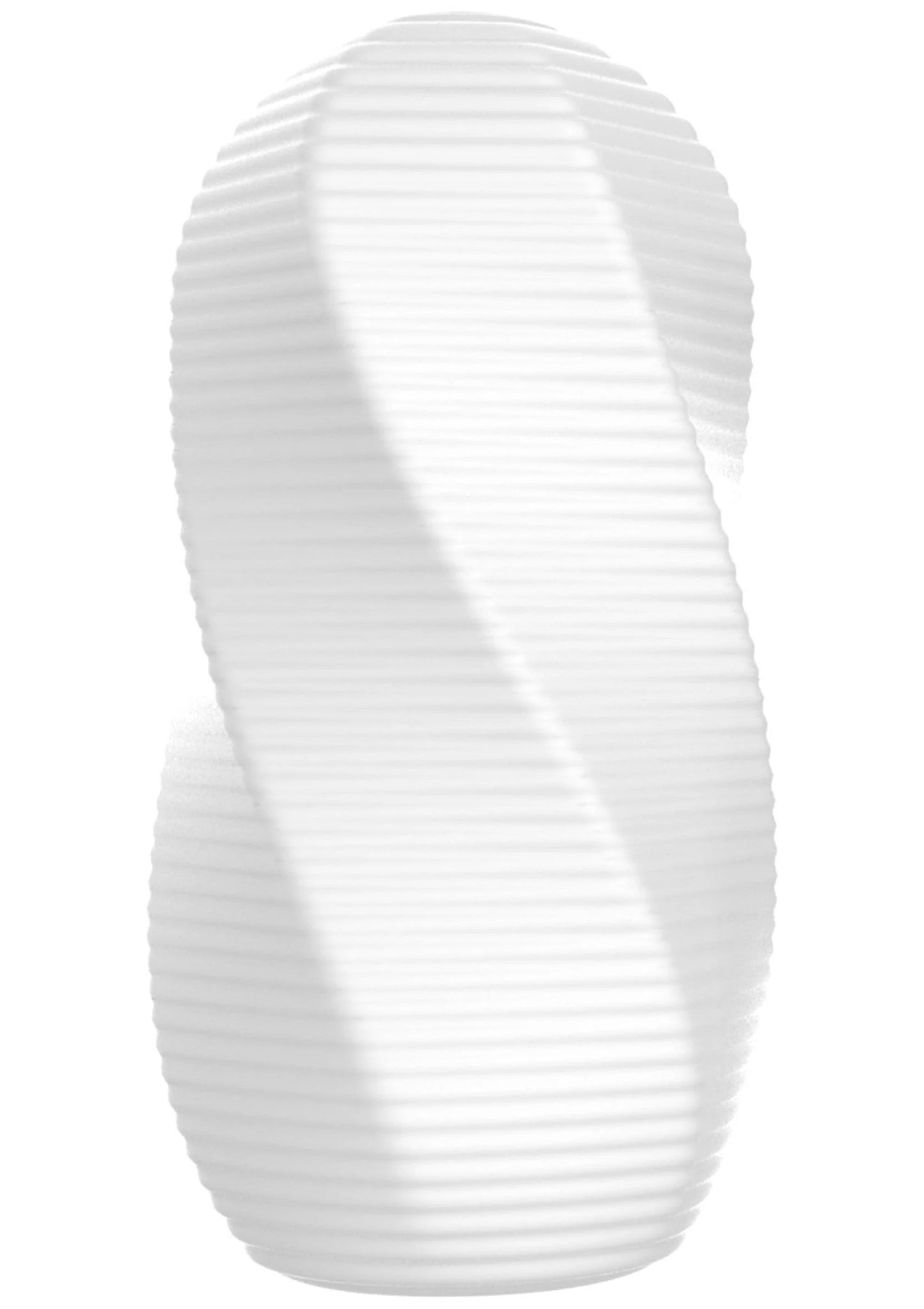 Witte Medium ToyJoy masturbator met verticale ribbels en spiraalvormig oppervlak
