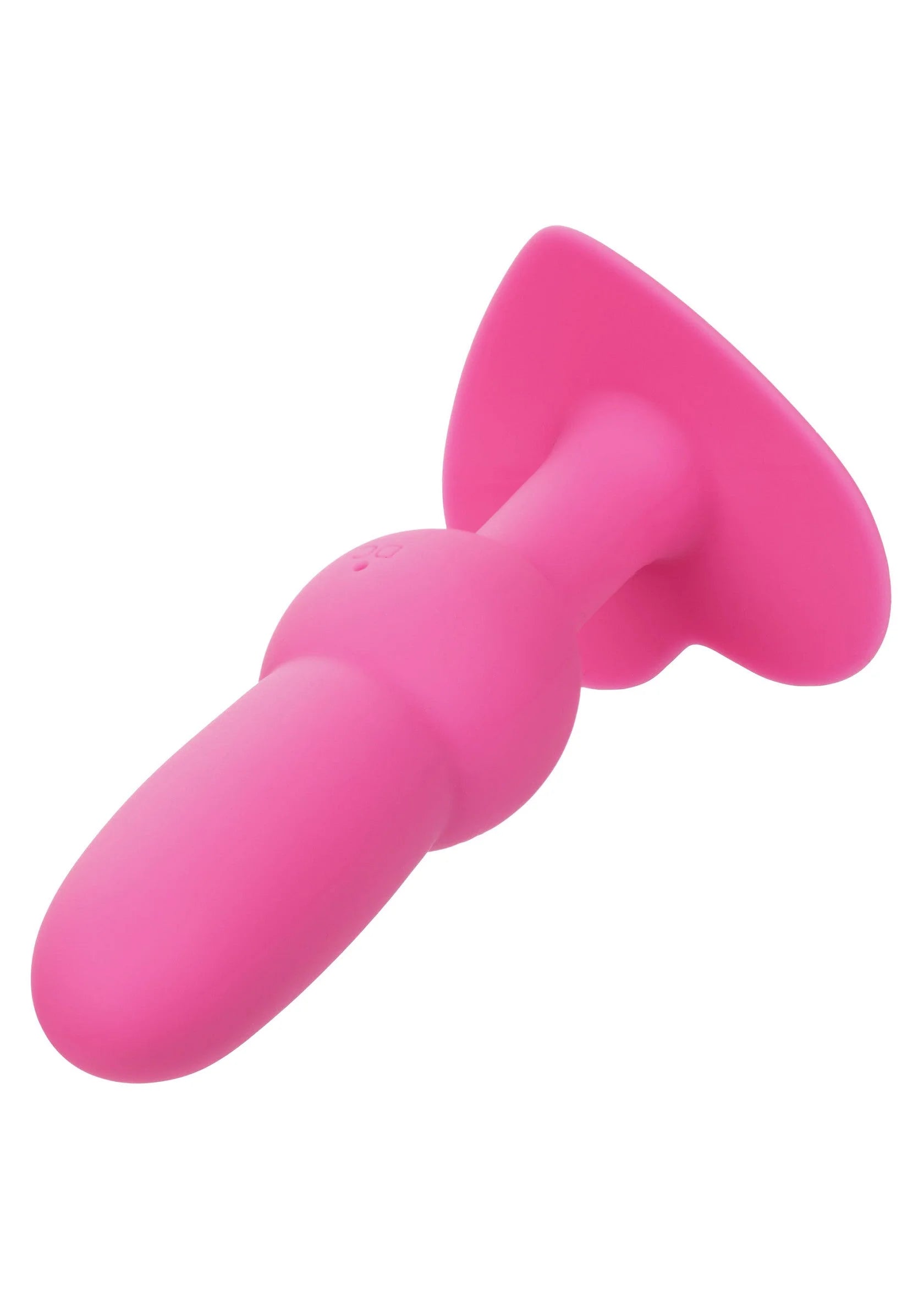 Roze siliconen vibrerende probe met ronde punt en grote hartbasis