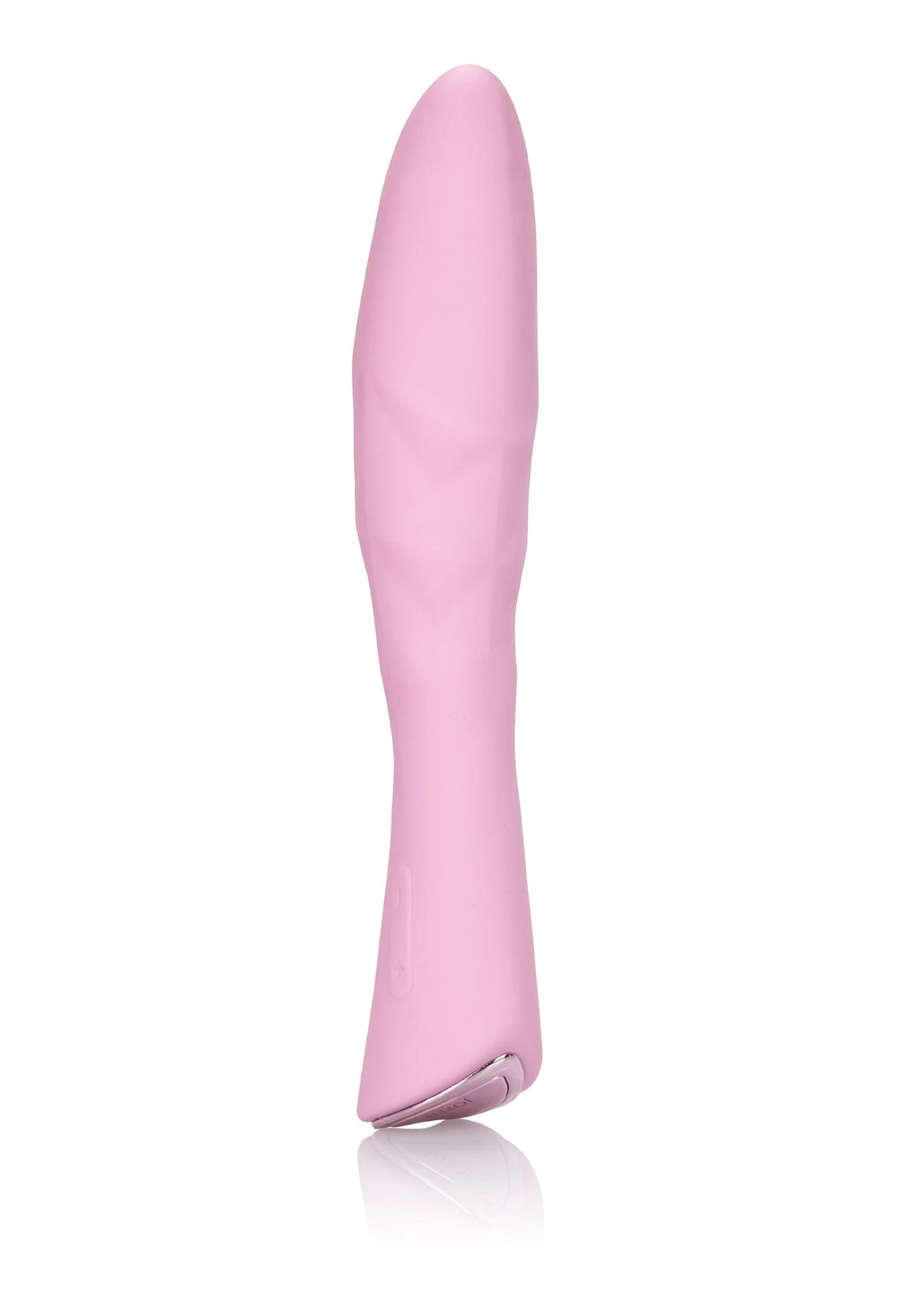 Roze siliconen wandvibrator rechtop, slanke vorm met afgeronde uiteinden