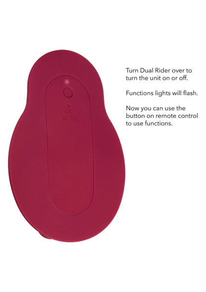 Rode afstandsbediening voor dual-motor vibrator, ovale vorm met knopgebied