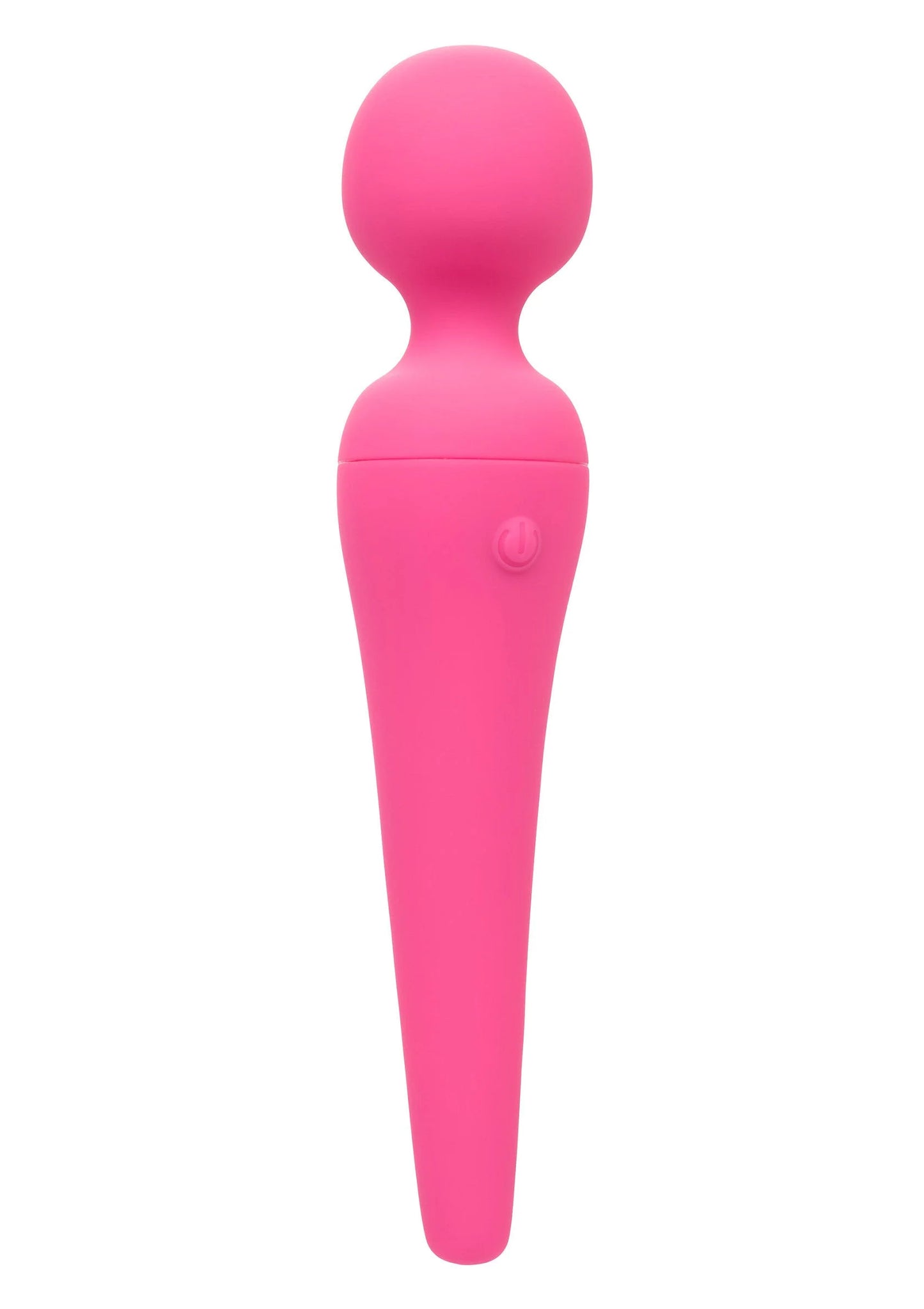 Roze body-wand vibrator met ronde kop en smalle steel