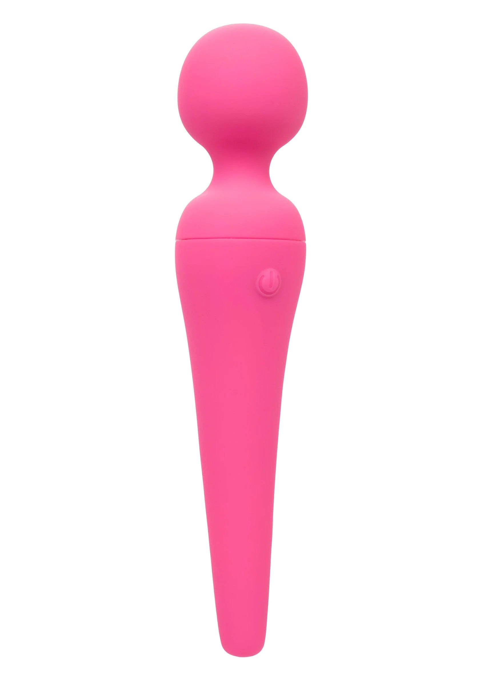 Roze body-wand vibrator met ronde kop en smalle steel