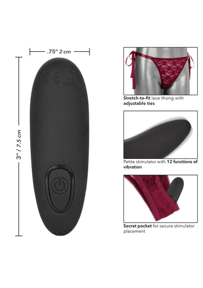 Bestel: Remote Control Lace Thong Set by CalExotics Remote Controlled Vibes - bij Happytoys: de erotische sex webshop | liever Happy dan Easy ⭐⭐⭐⭐⭐