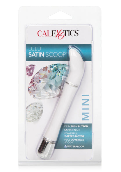 CalExotics LULU SATIN SCOOP vibrator in blisterverpakking, witte uitvoering