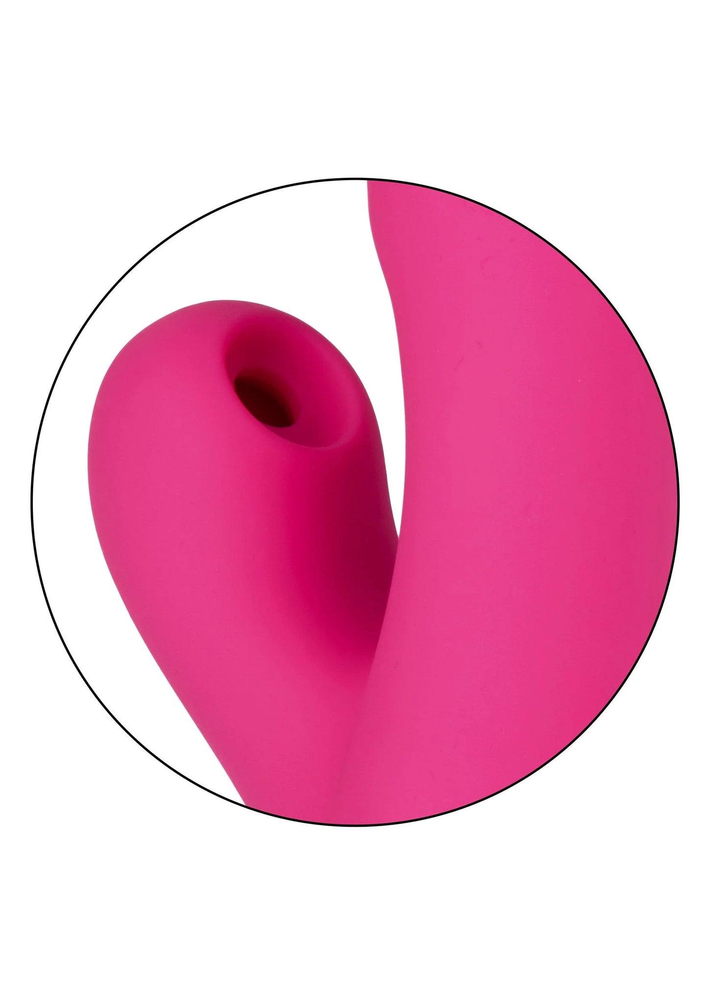 Roze vibrator met ronde opening op de kop en glad oppervlak