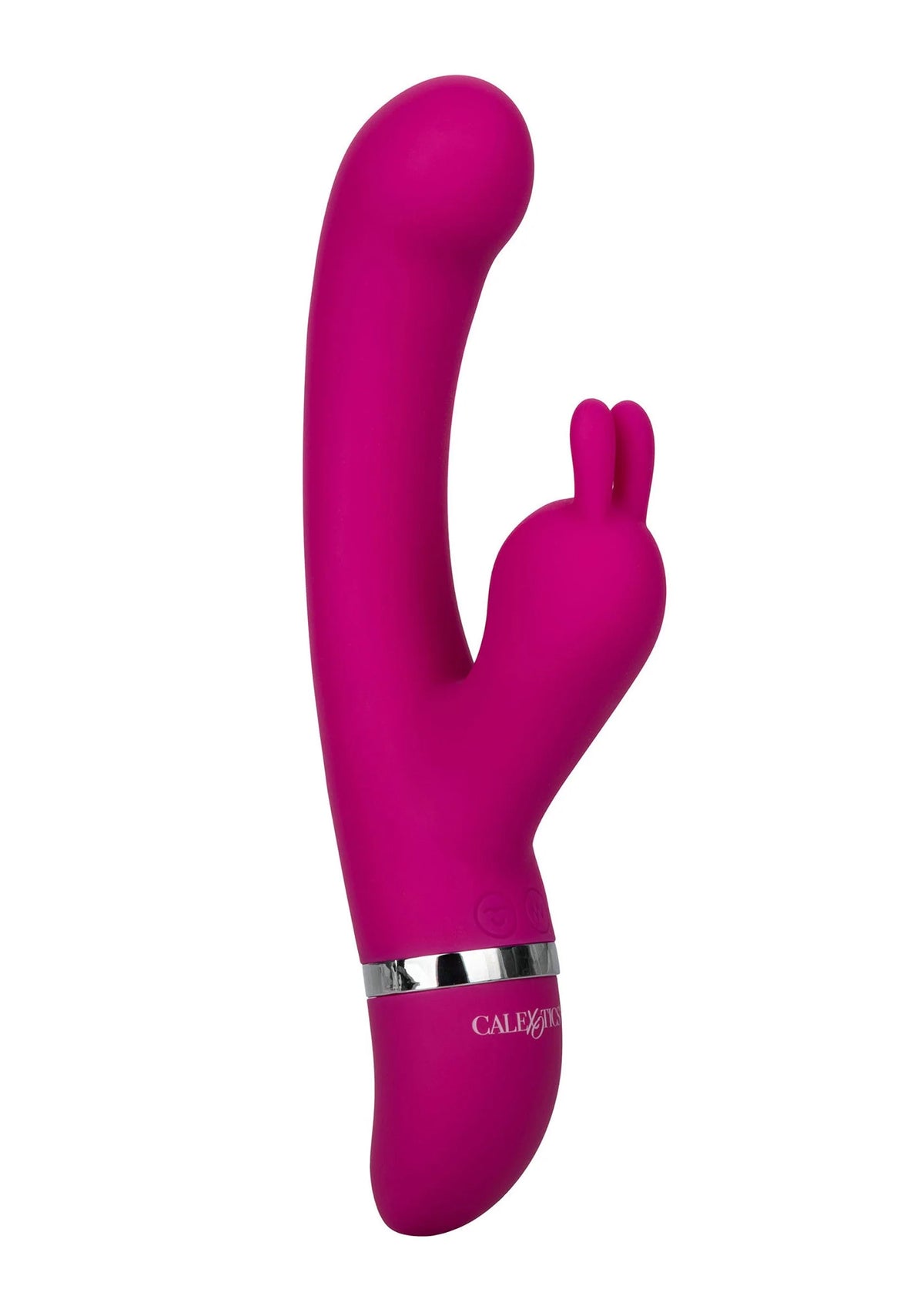 Paars roze vibrerende bunny-kisser, staand model met gebogen armen