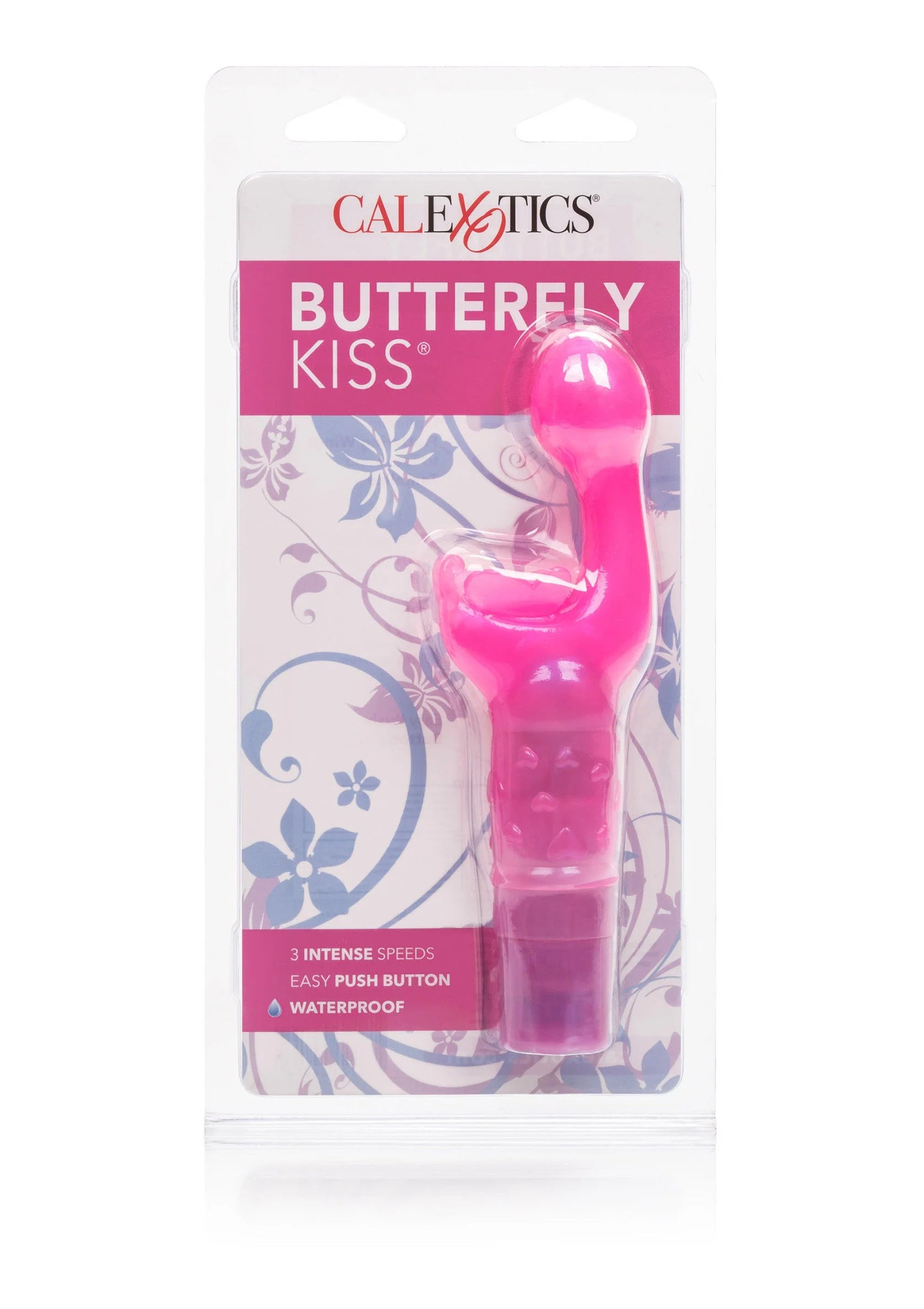 CalExotics Butterfly Kiss doos met roze G-spot vibrator en 3 intensiteitsstanden