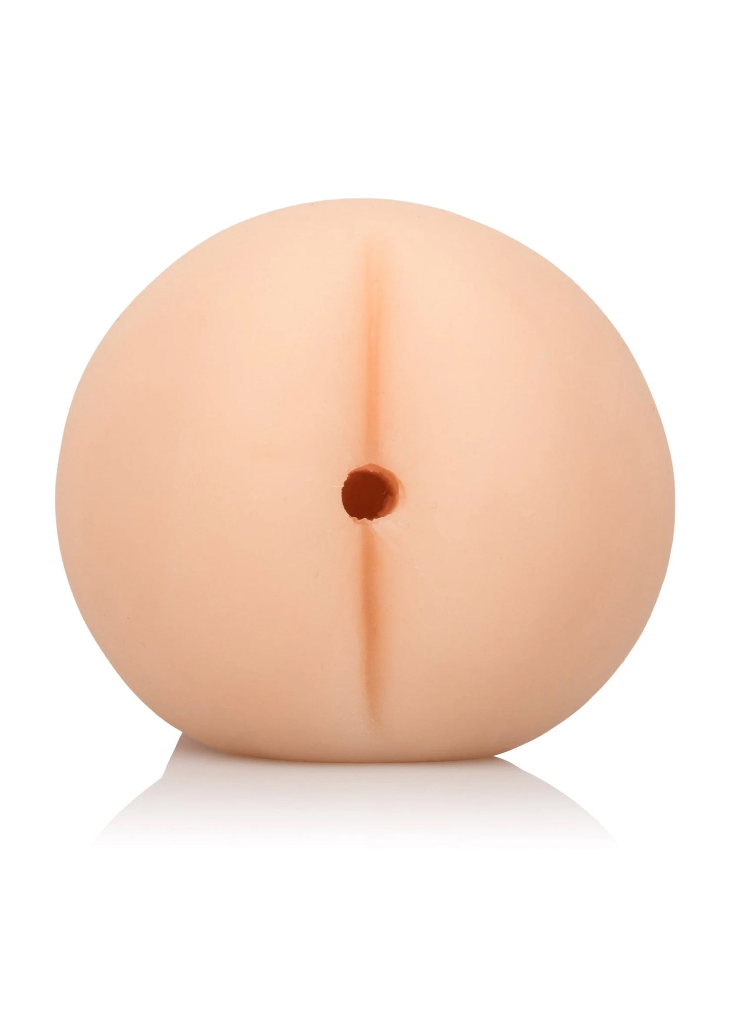 Huidkleurige masturbator met zichtbare ronde opening en naad in het midden