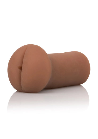 Vleeskleurige roller-masturbator in langwerpige vorm, zijaanzicht