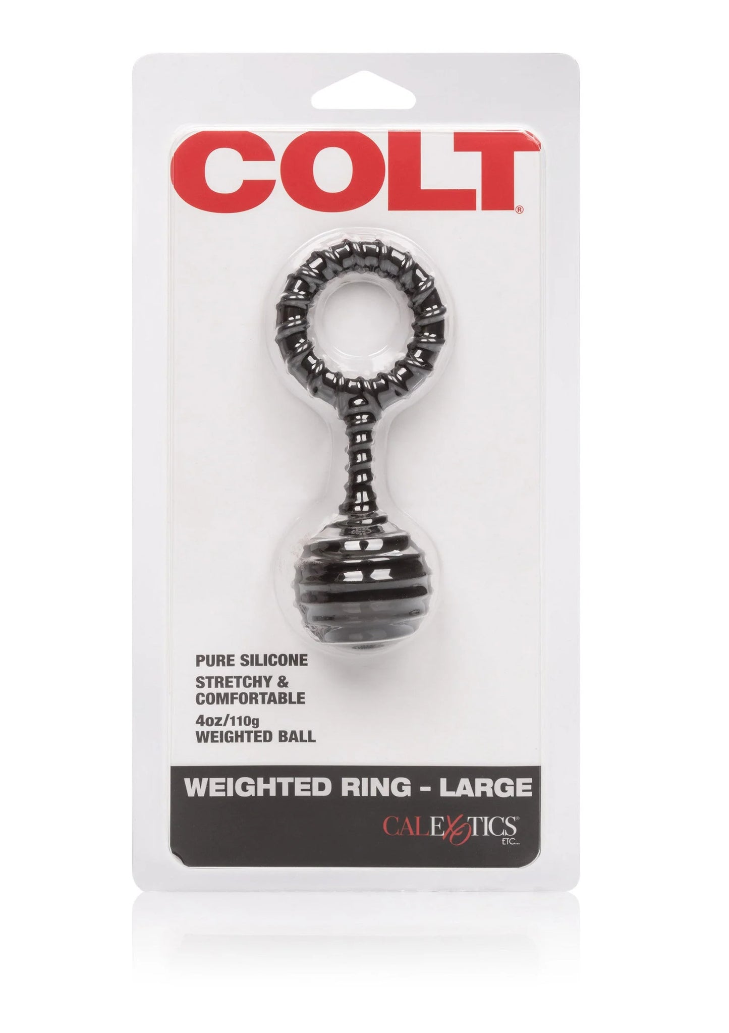 COLT CalExotics blisterverpakking met zwarte gewichtcockring, grote maat