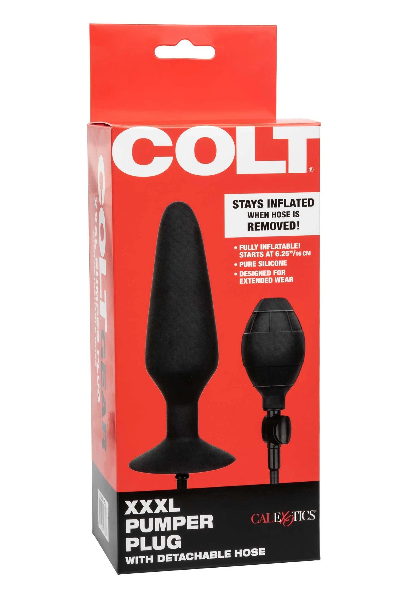 COLT doos met zwarte XXXL pumperplug met afneembare slang