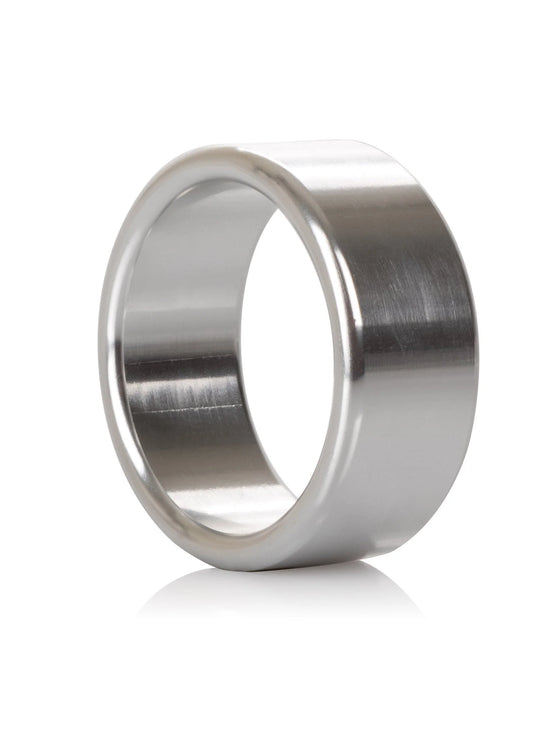 Metallische CalExotics ring in zilverkleur, medium, gladde band