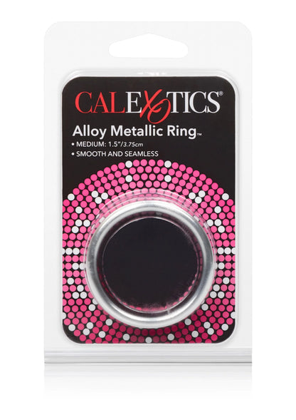 CalExotics Alloy Metallic Ring, medium, zilveren gladde ring in blister