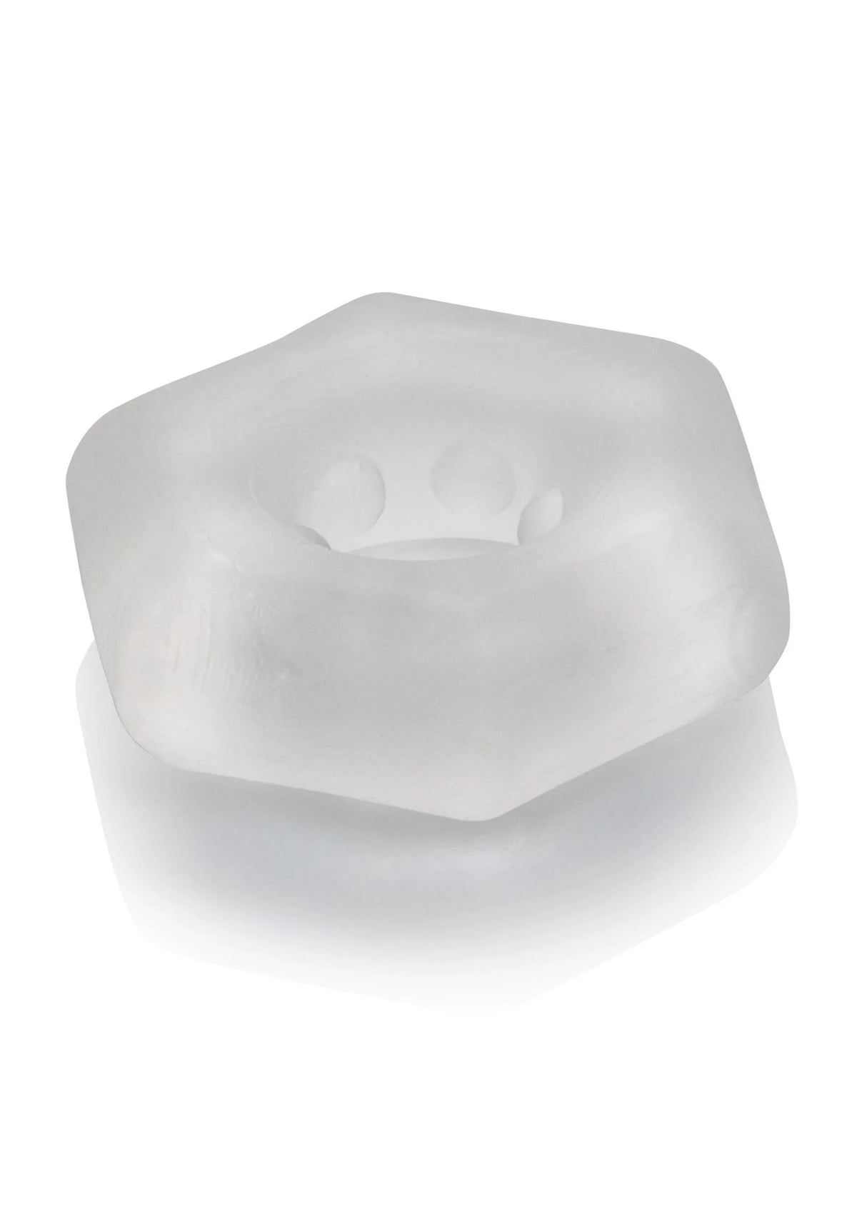 Witte hexagonale enhancer met glad oppervlak en zichtbare opening