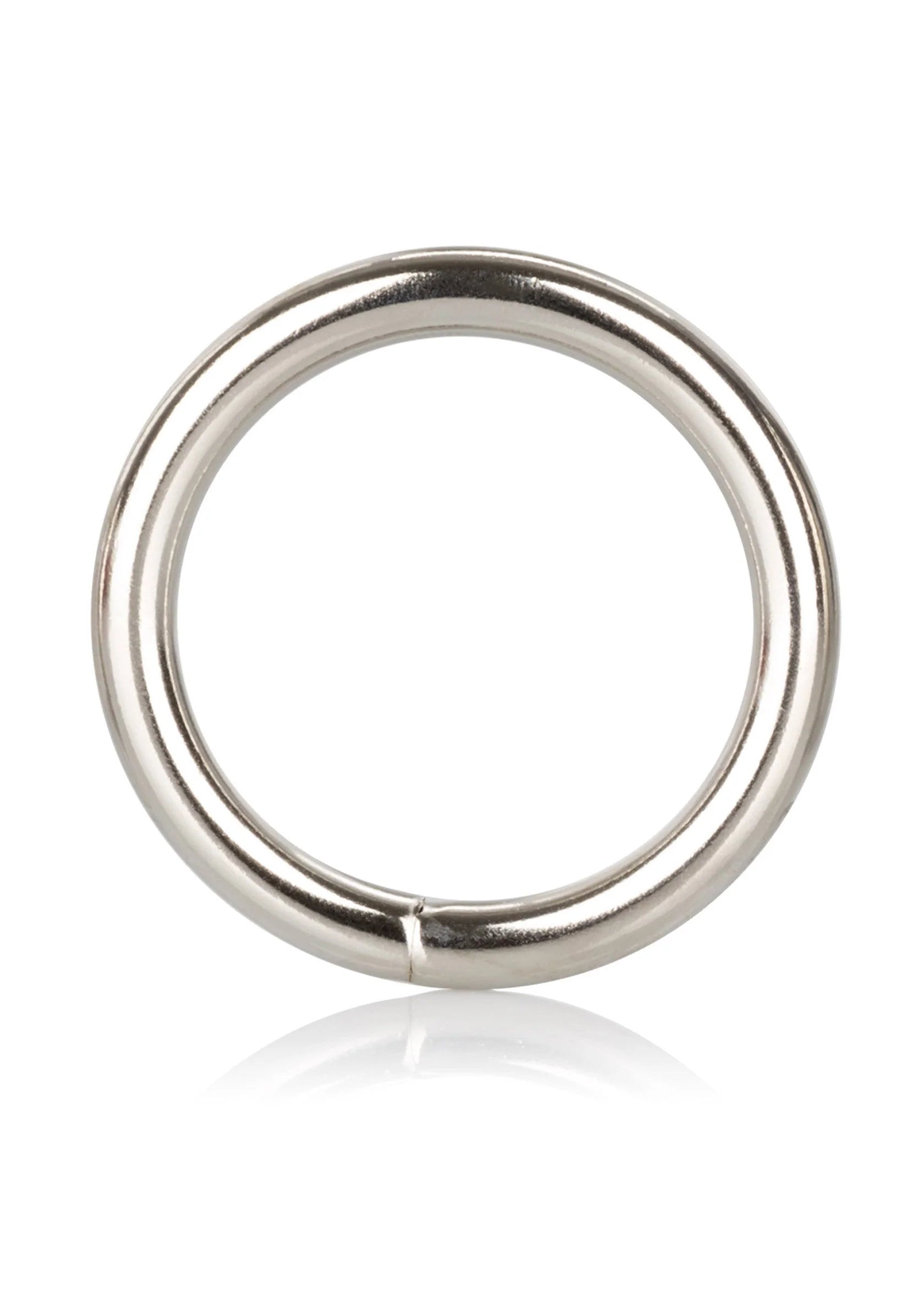 Zilveren ring met gladde open ringvorm, medium formaat