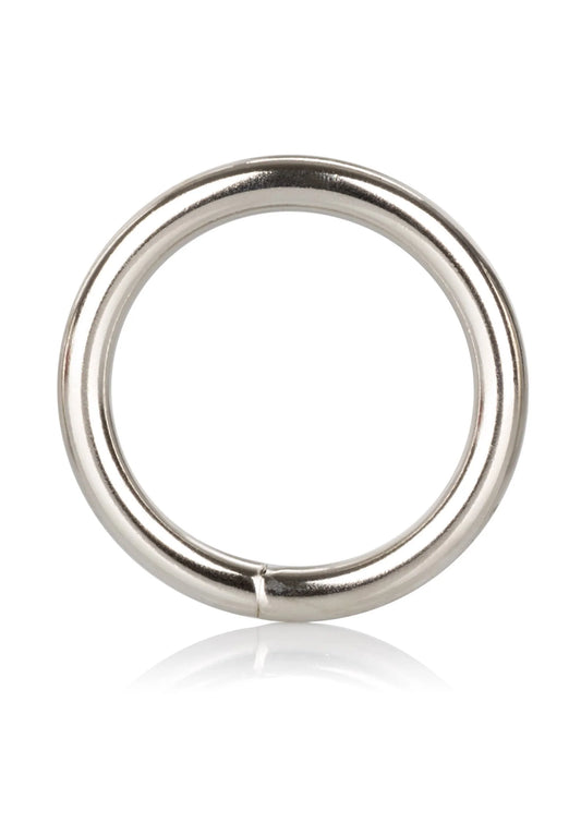 Zilveren ring met gladde open ringvorm, medium formaat