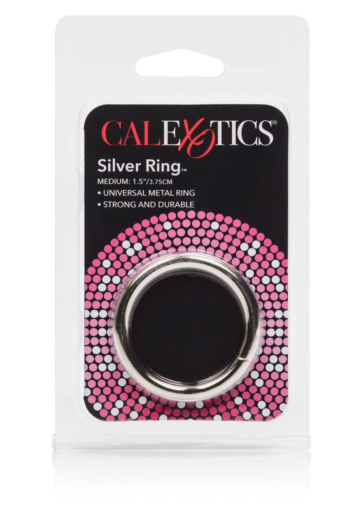 CalExotics zilveren ring in blisterverpakking, medium
