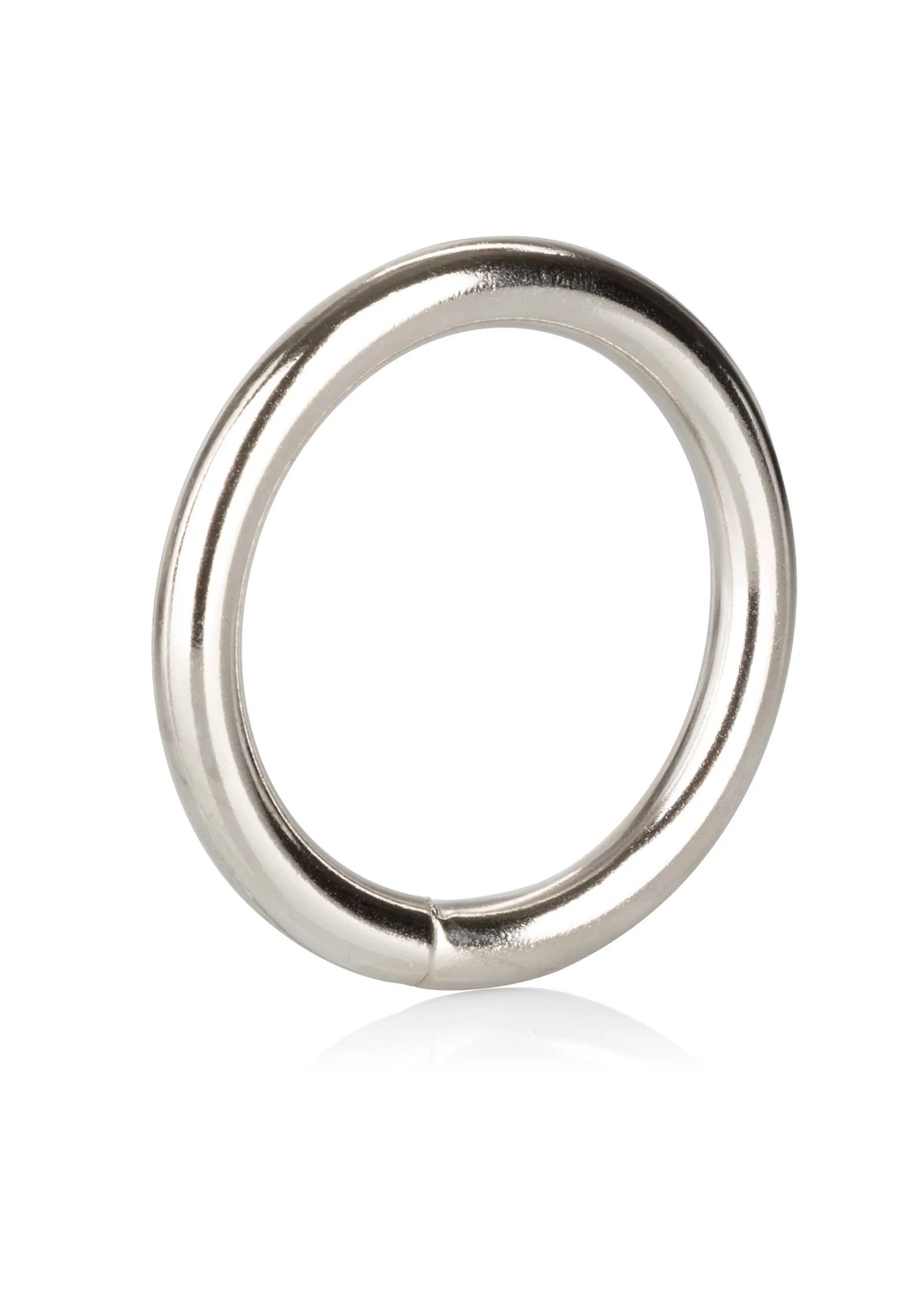 Zilveren open ring met afgeronde sluiting, medium maat