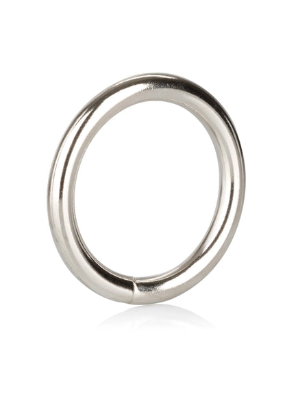 Zilveren open ring met afgeronde sluiting, medium maat