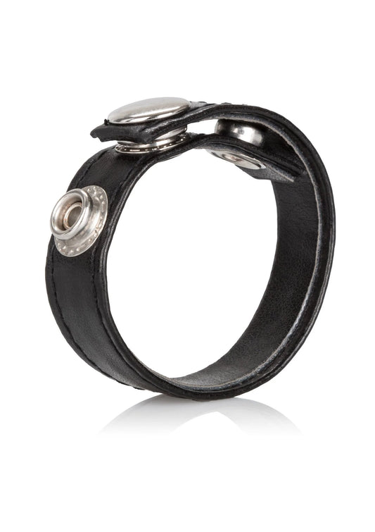 Leather 3-Snap CockRing by CalExotics