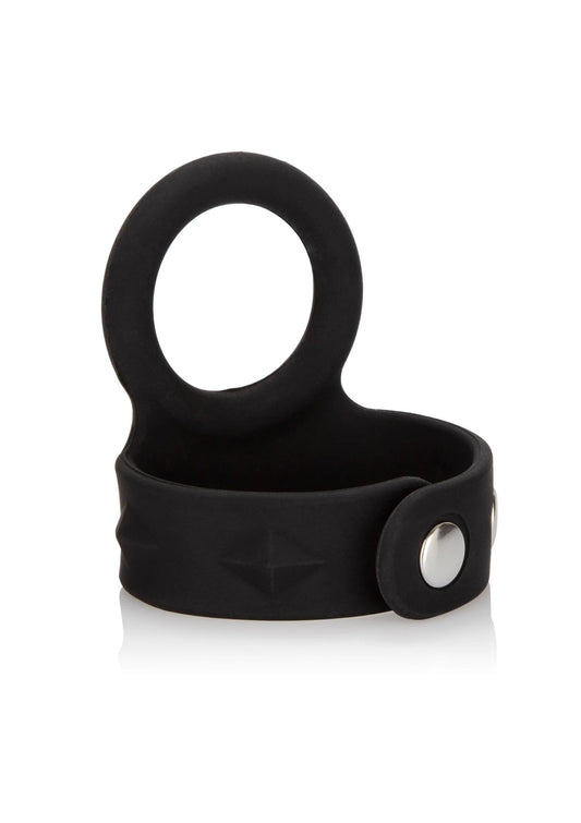 Silicone Tri-Snap Scrotum Support Ring - Medium by CalExotics