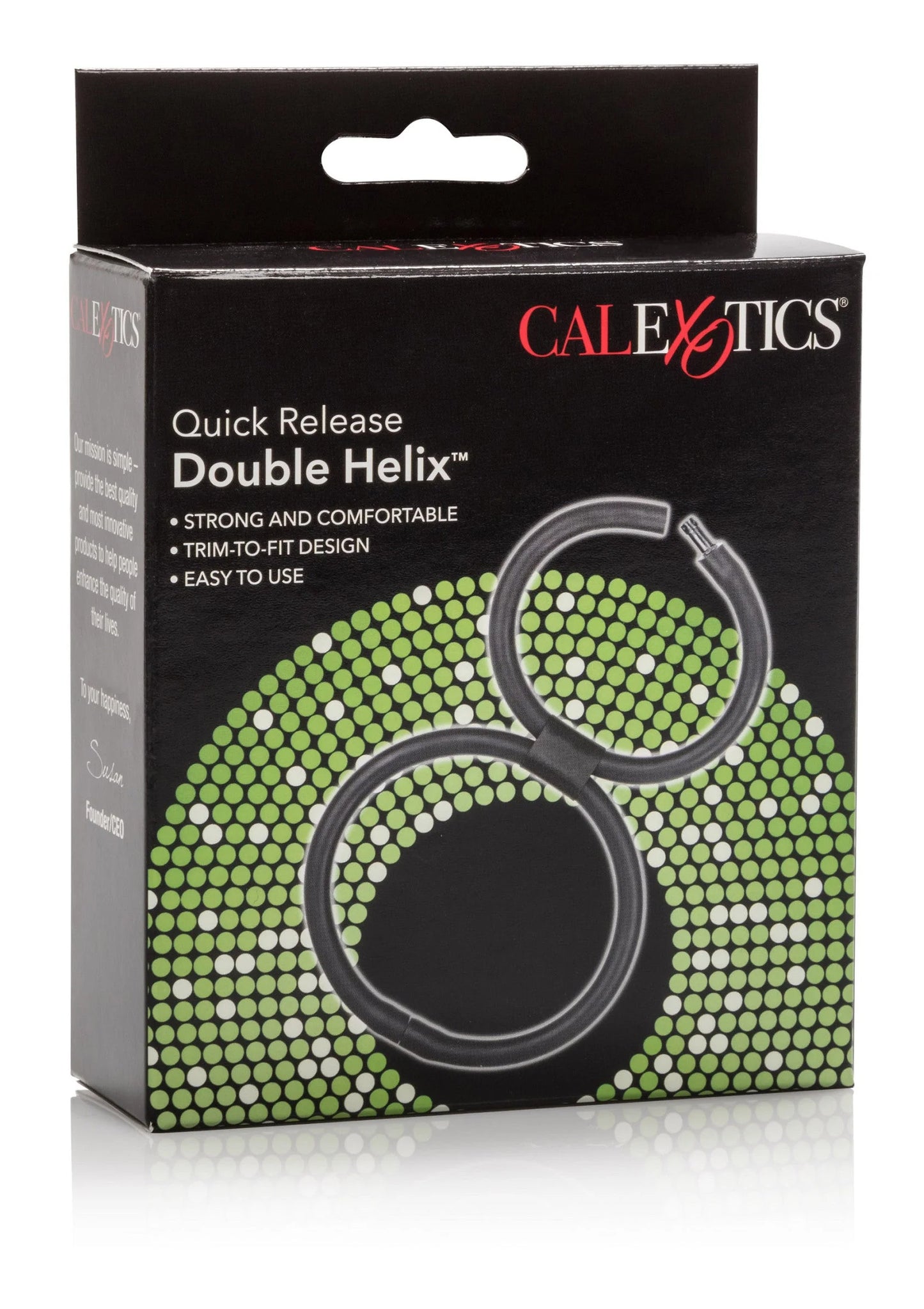 CalExotics productdoos voor dubbele helix snelrelease-ring met twee ringen