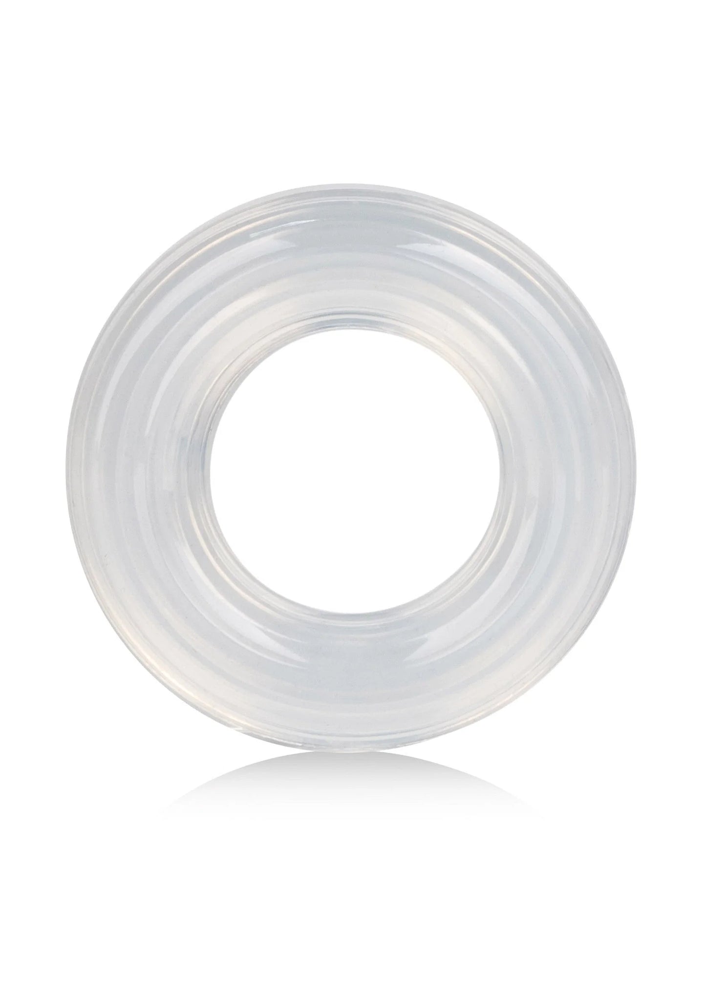 Transparante extra-larges siliconen ring, glad en rond