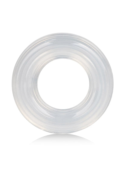 Transparante extra-larges siliconen ring, glad en rond
